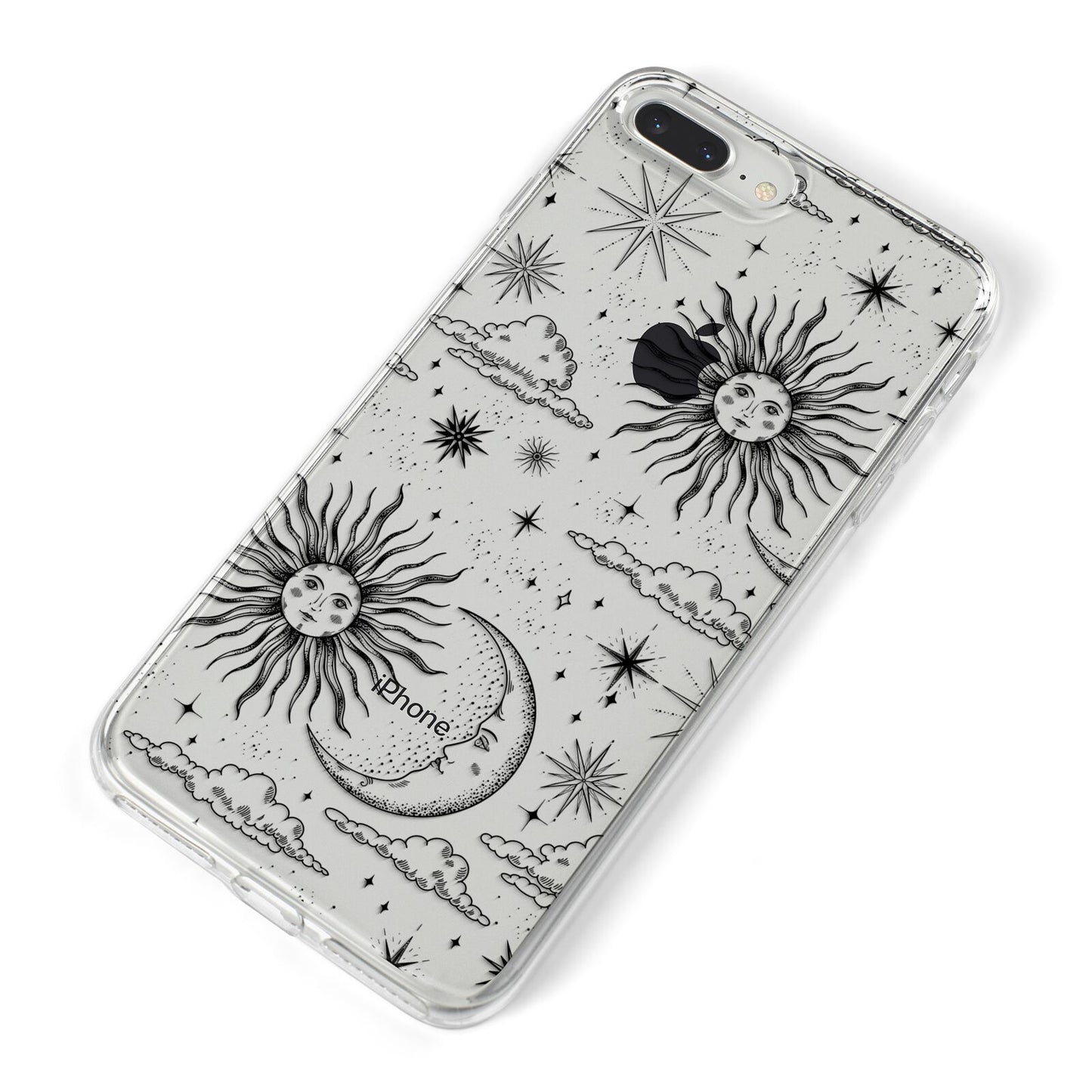 Celestial Suns Clouds iPhone 8 Plus Bumper Case on Silver iPhone Alternative Image