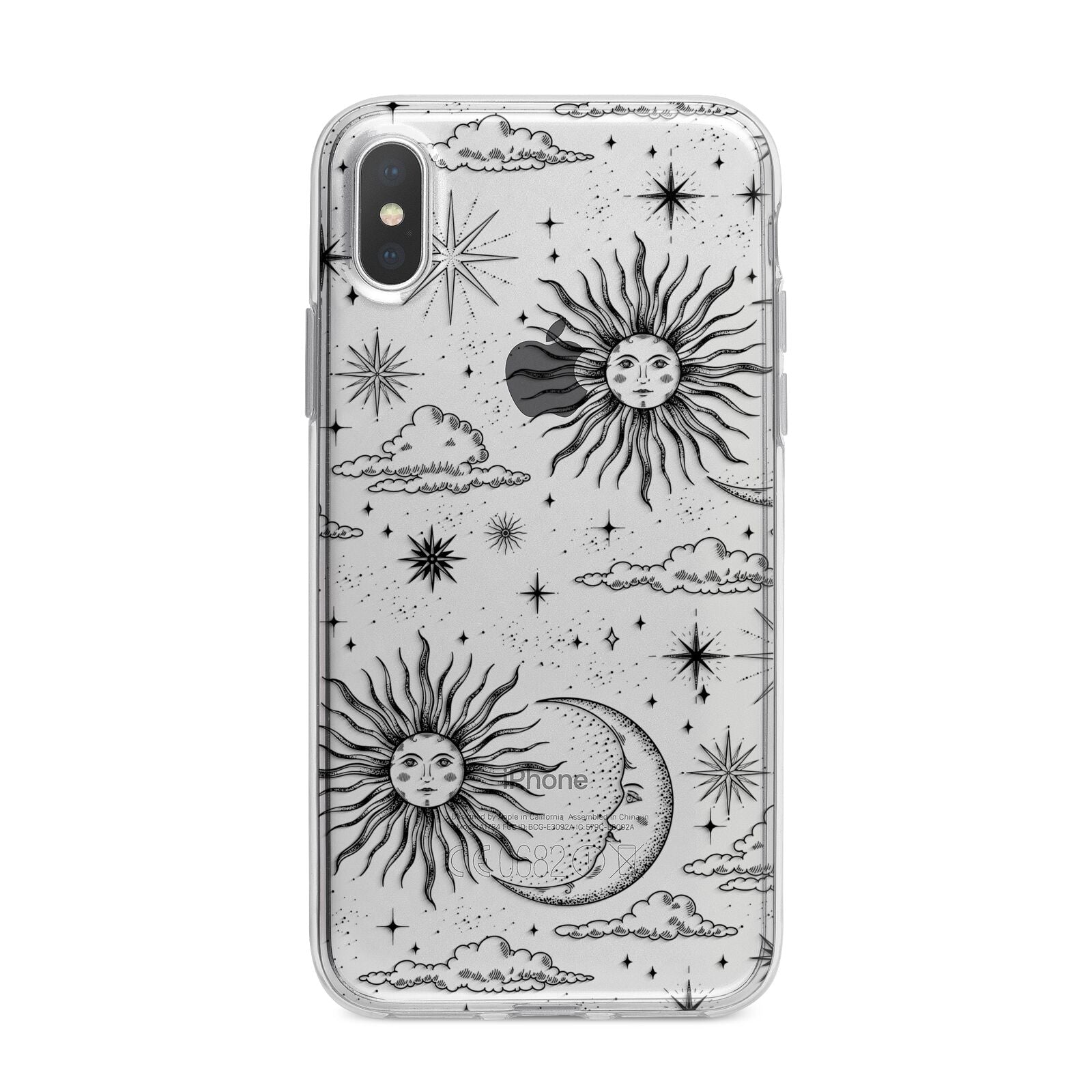 Celestial Suns Clouds iPhone X Bumper Case on Silver iPhone Alternative Image 1