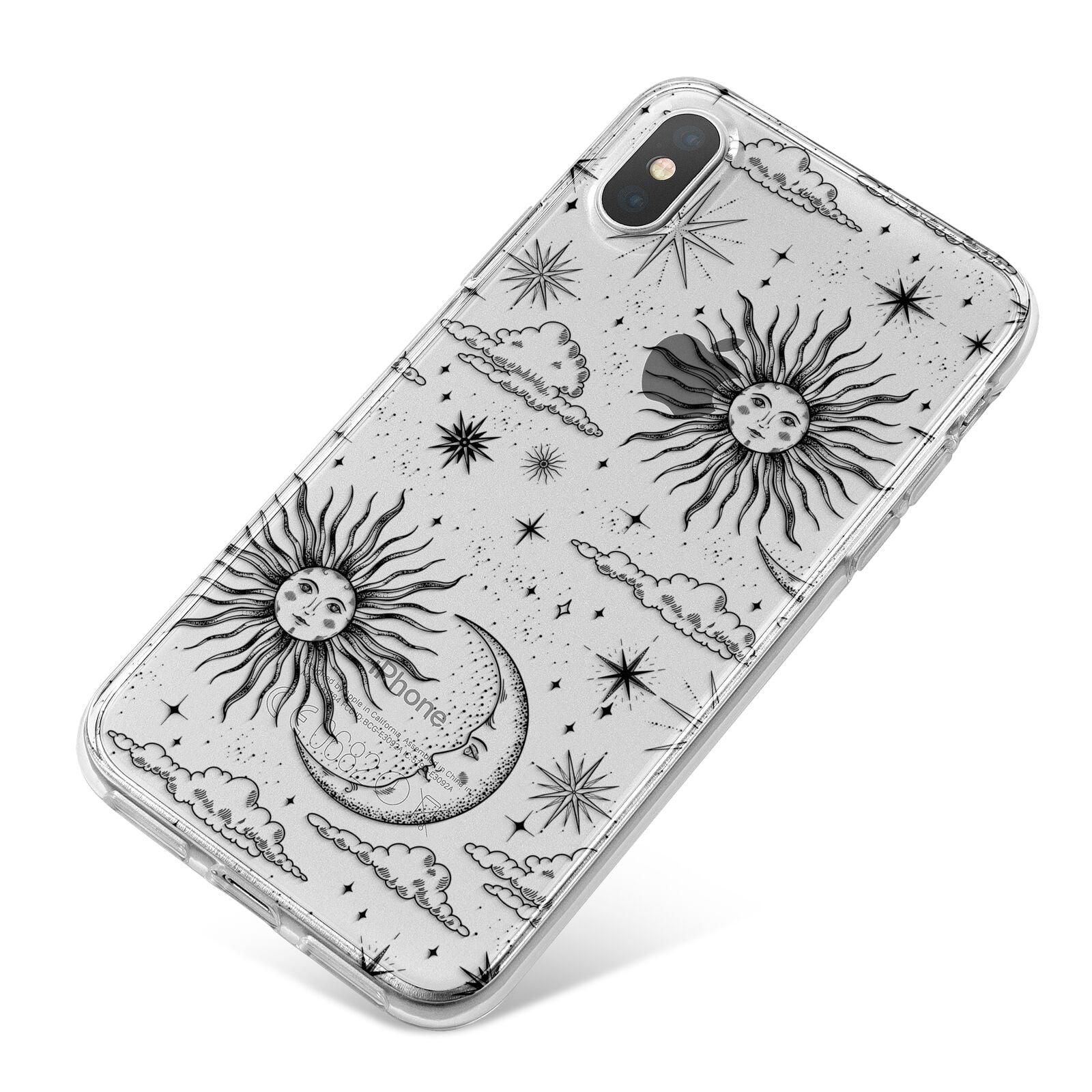 Celestial Suns Clouds iPhone X Bumper Case on Silver iPhone