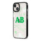 Celestial iPhone 13 Black Impact Case Side Angle on Silver phone