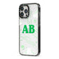 Celestial iPhone 13 Pro Max Black Impact Case Side Angle on Silver phone