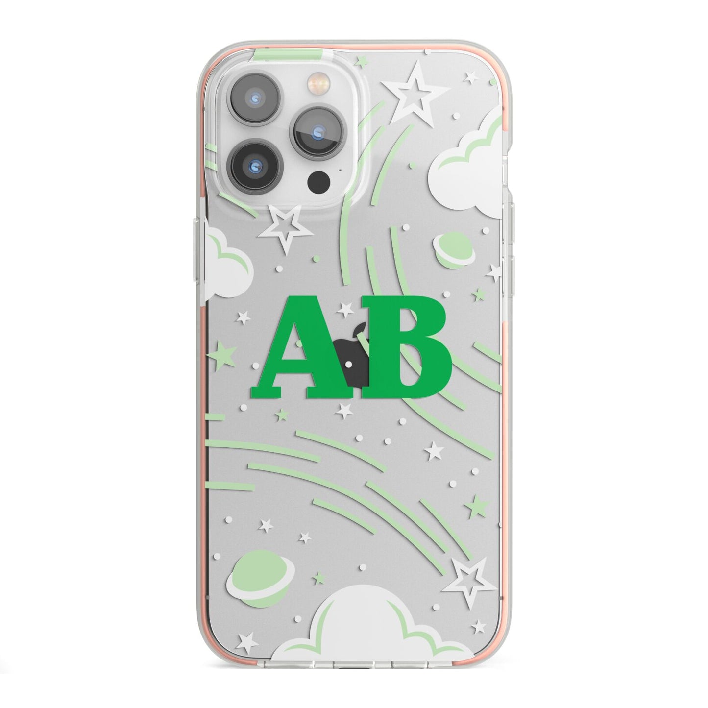 Celestial iPhone 13 Pro Max TPU Impact Case with Pink Edges