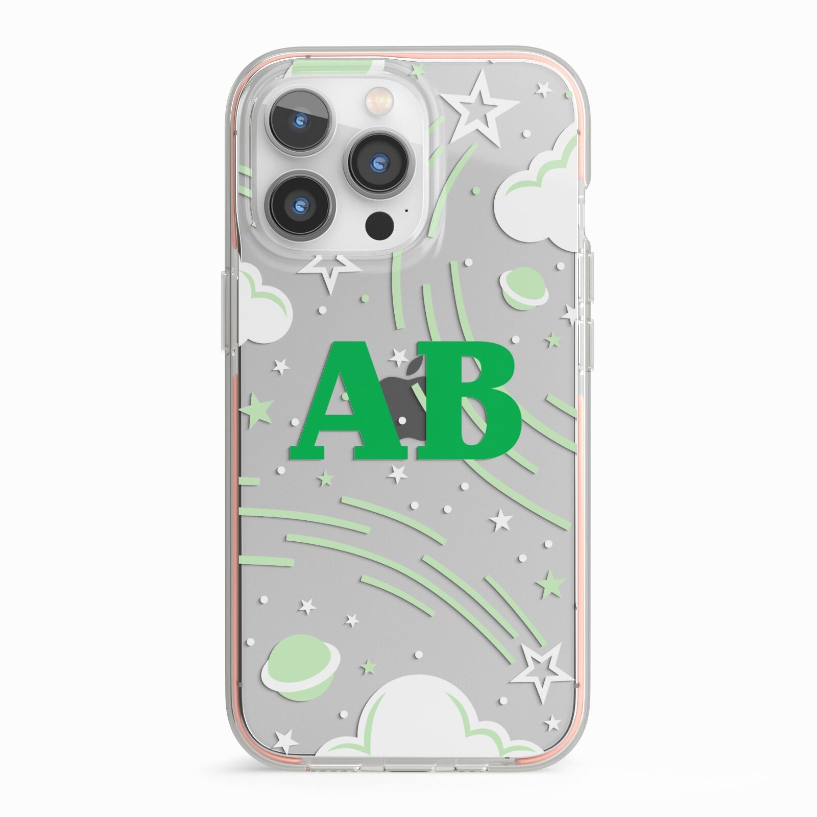 Celestial iPhone 13 Pro TPU Impact Case with Pink Edges