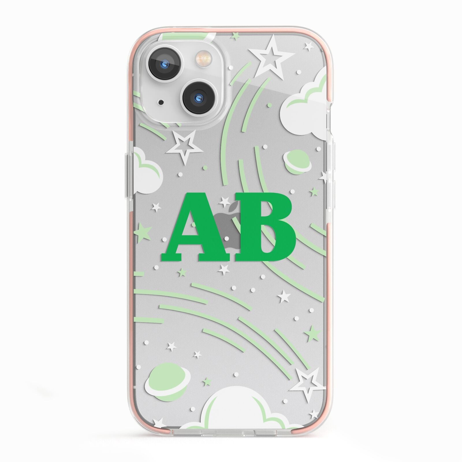 Celestial iPhone 13 TPU Impact Case with Pink Edges