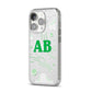Celestial iPhone 14 Pro Clear Tough Case Silver Angled Image