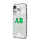 Celestial iPhone 14 Pro Glitter Tough Case Silver Angled Image