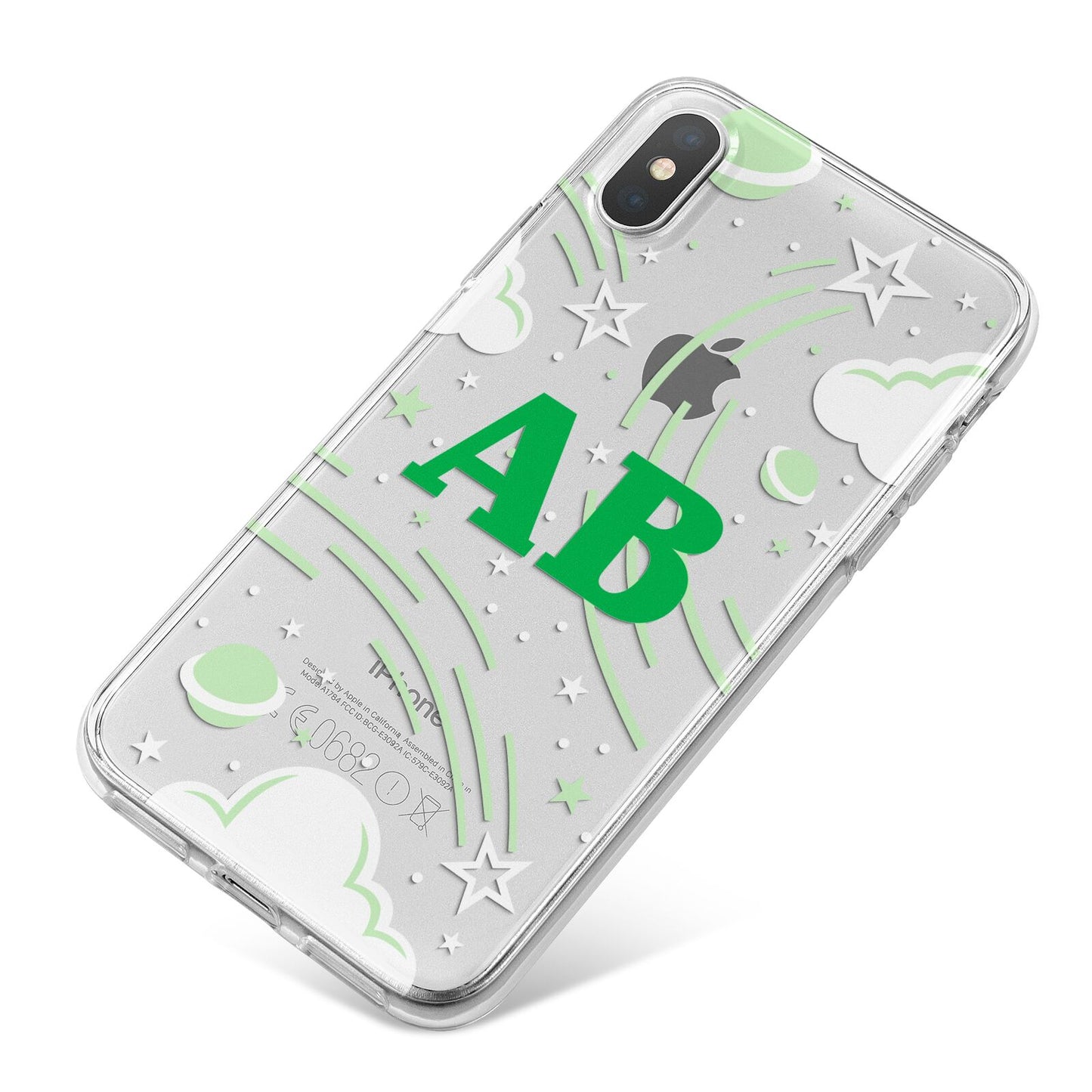 Celestial iPhone X Bumper Case on Silver iPhone