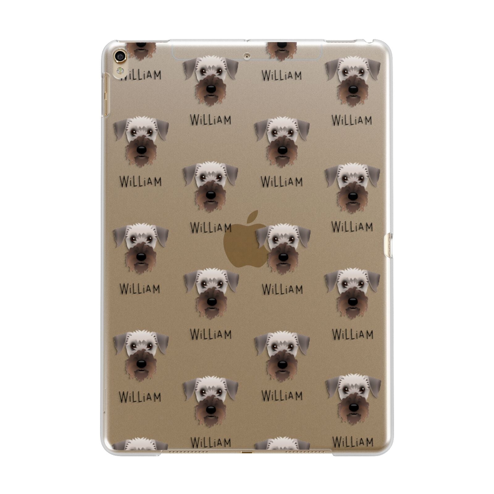 Cesky Terrier Icon with Name Apple iPad Gold Case