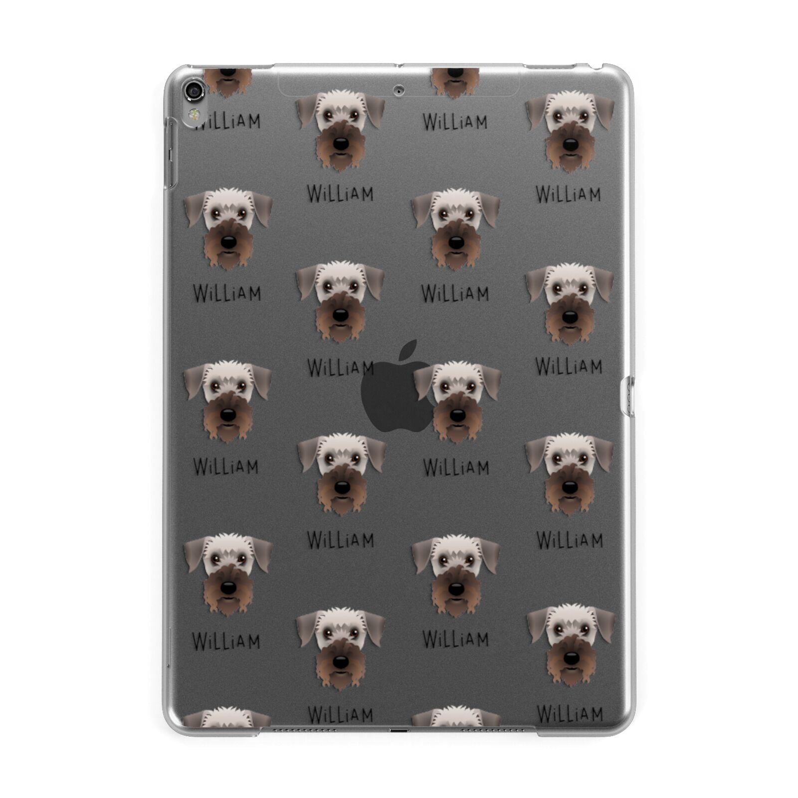 Cesky Terrier Icon with Name Apple iPad Grey Case