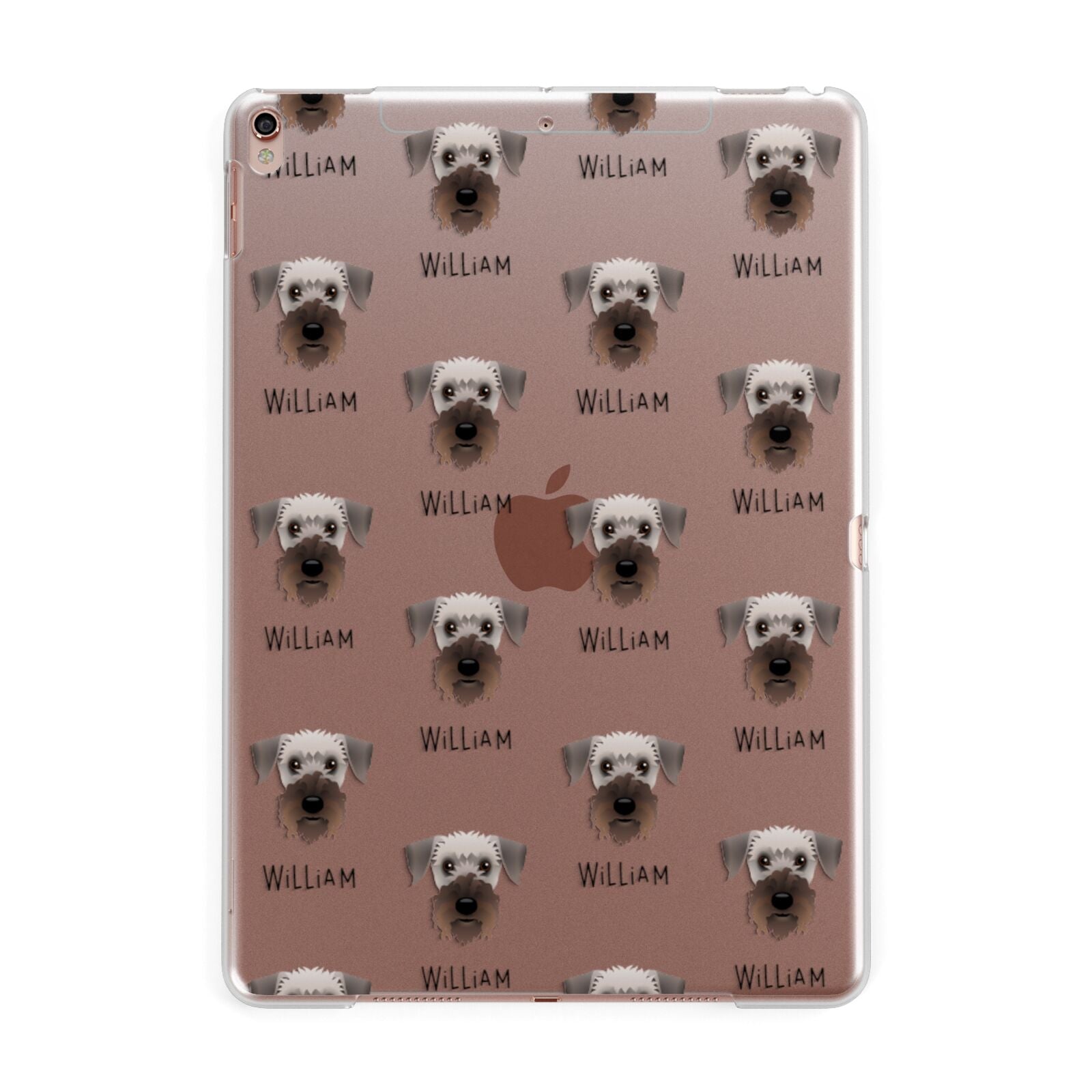 Cesky Terrier Icon with Name Apple iPad Rose Gold Case