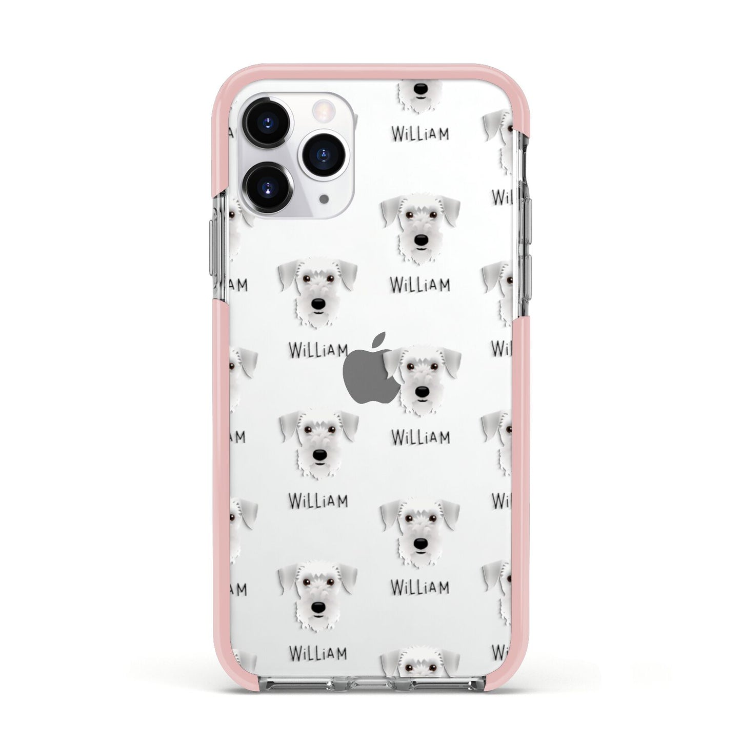 Cesky Terrier Icon with Name Apple iPhone 11 Pro in Silver with Pink Impact Case