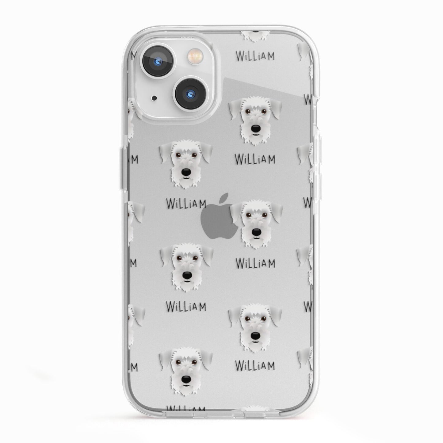 Cesky Terrier Icon with Name iPhone 13 TPU Impact Case with White Edges