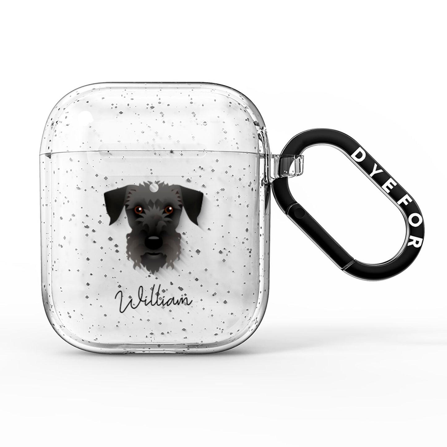 Cesky Terrier Personalised AirPods Glitter Case
