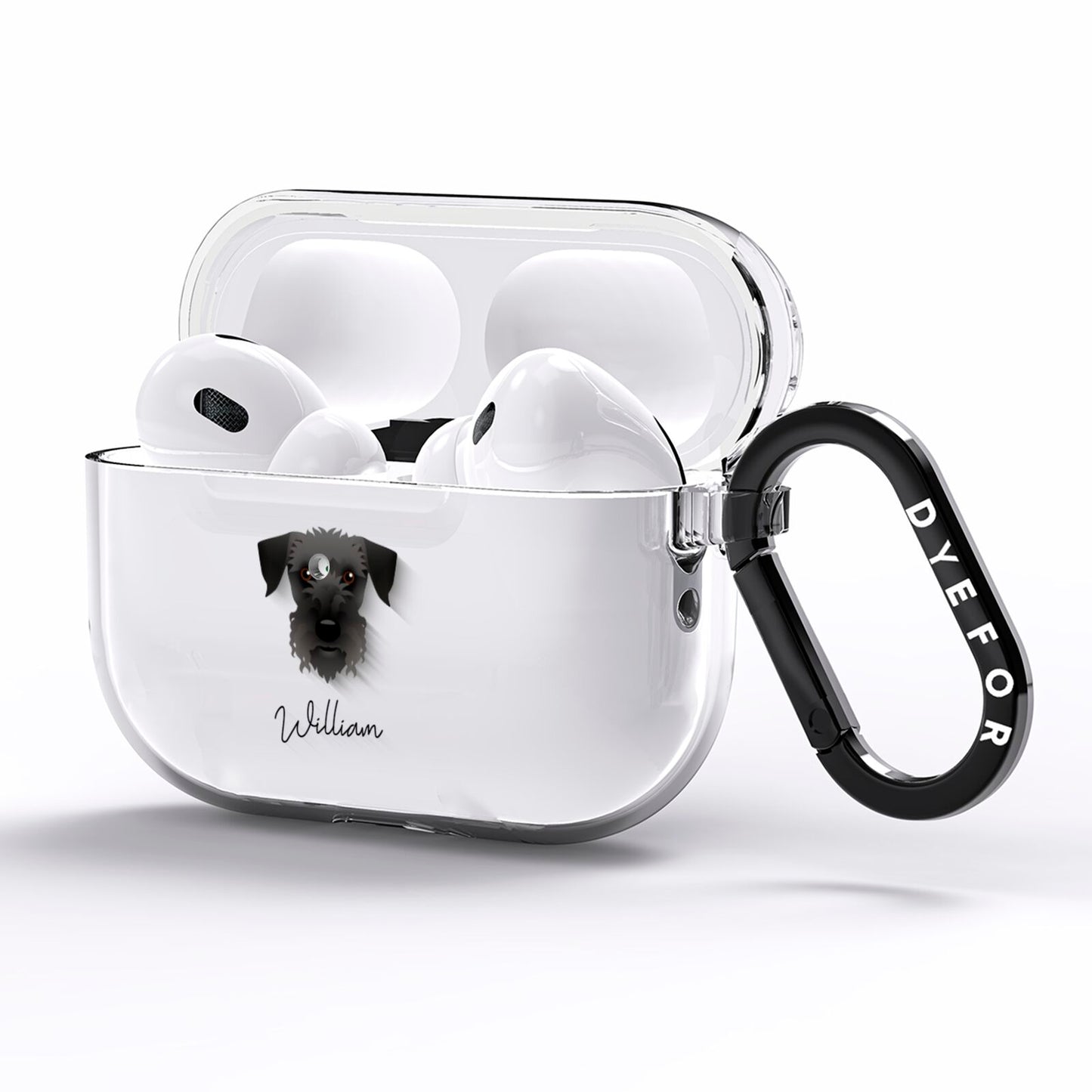 Cesky Terrier Personalised AirPods Pro Clear Case Side Image