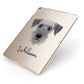 Cesky Terrier Personalised Apple iPad Case on Gold iPad Side View