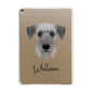 Cesky Terrier Personalised Apple iPad Gold Case