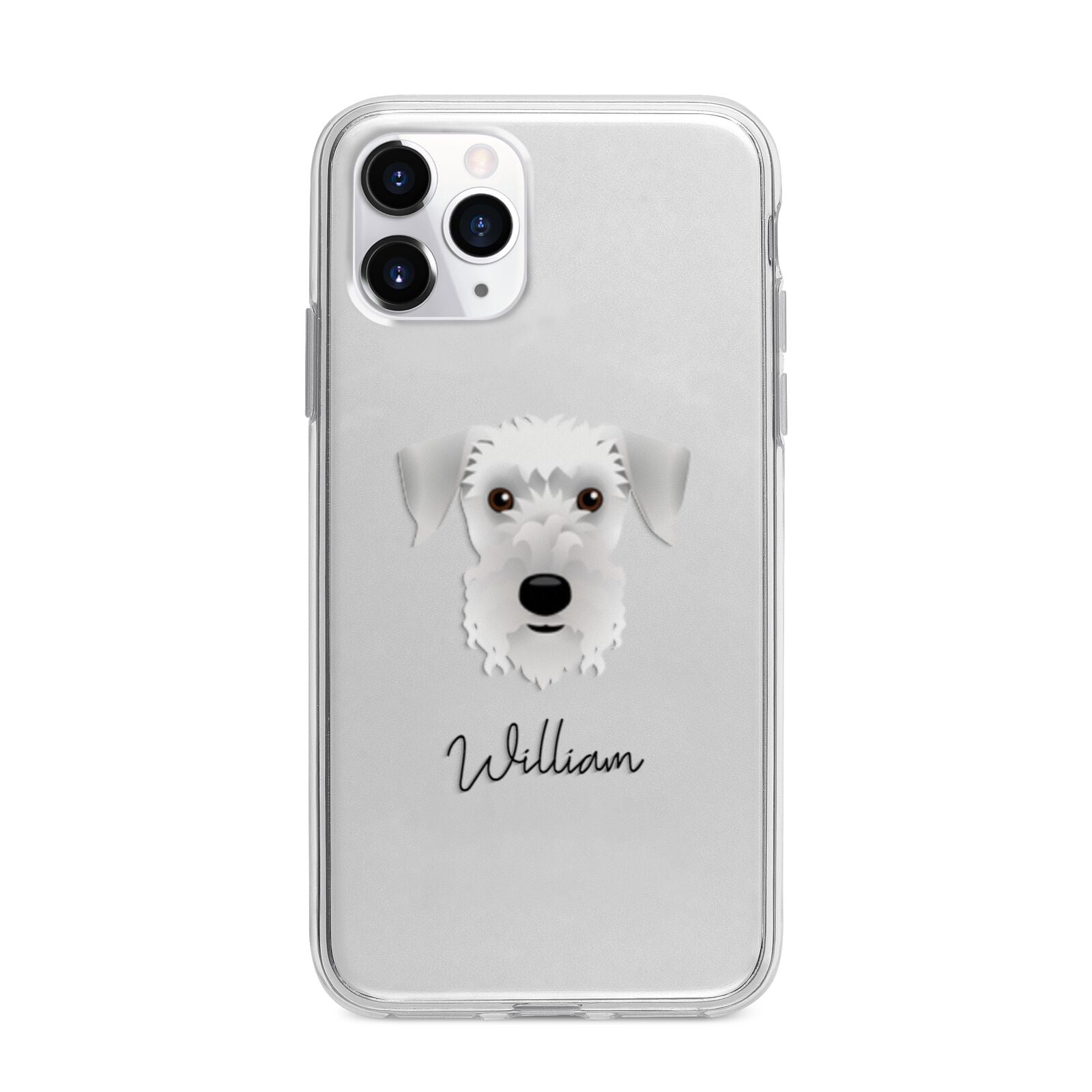 Cesky Terrier Personalised Apple iPhone 11 Pro Max in Silver with Bumper Case