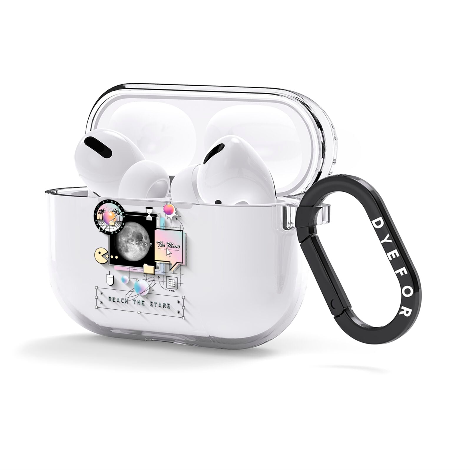 Chase The Moon AirPods Clear Case 3rd Gen Side Image