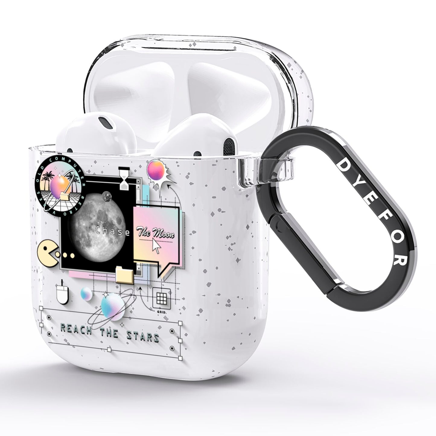 Chase The Moon AirPods Glitter Case Side Image