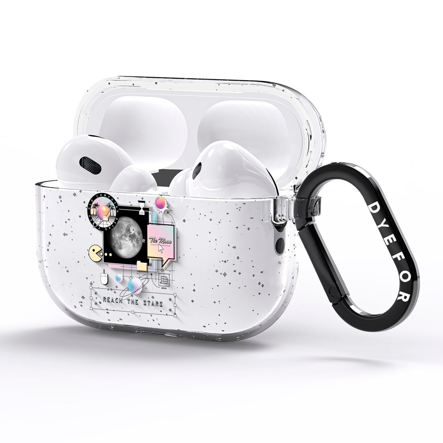 Chase The Moon AirPods Pro Glitter Case Side Image