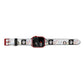 Chase The Moon Apple Watch Strap Size 38mm Landscape Image Red Hardware