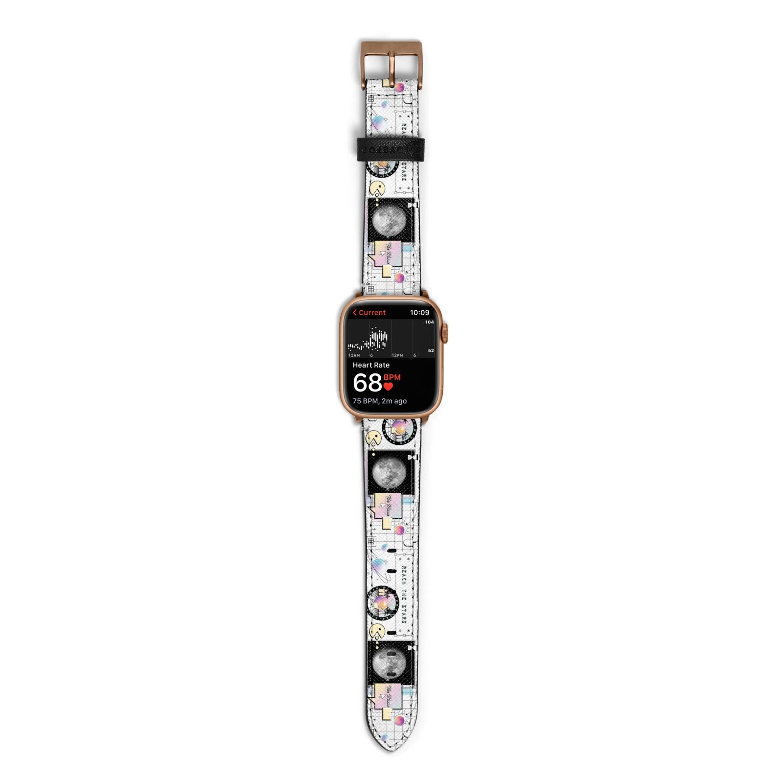 Chase The Moon Apple Watch Strap Size 38mm with Gold Hardware