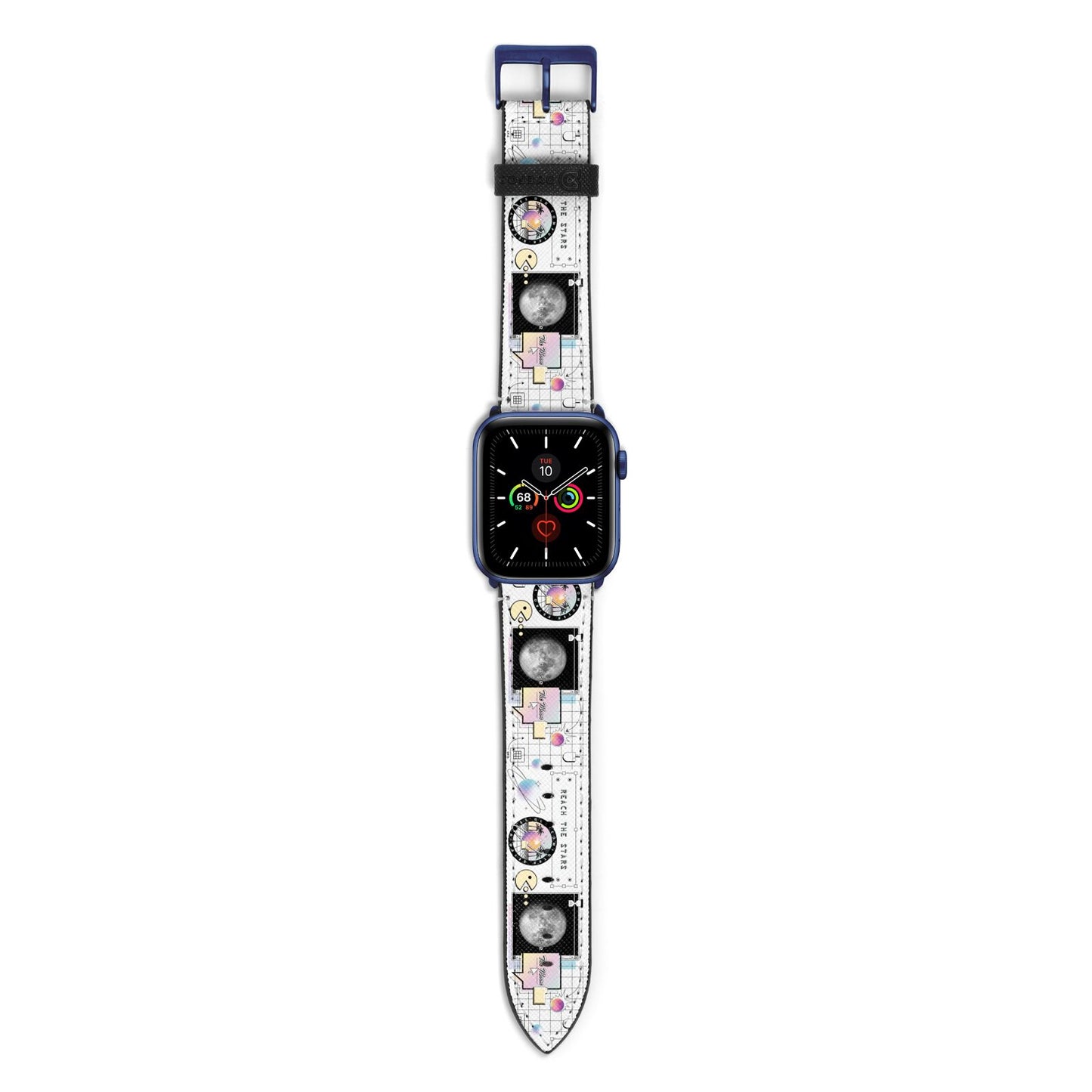 Chase The Moon Apple Watch Strap with Blue Hardware