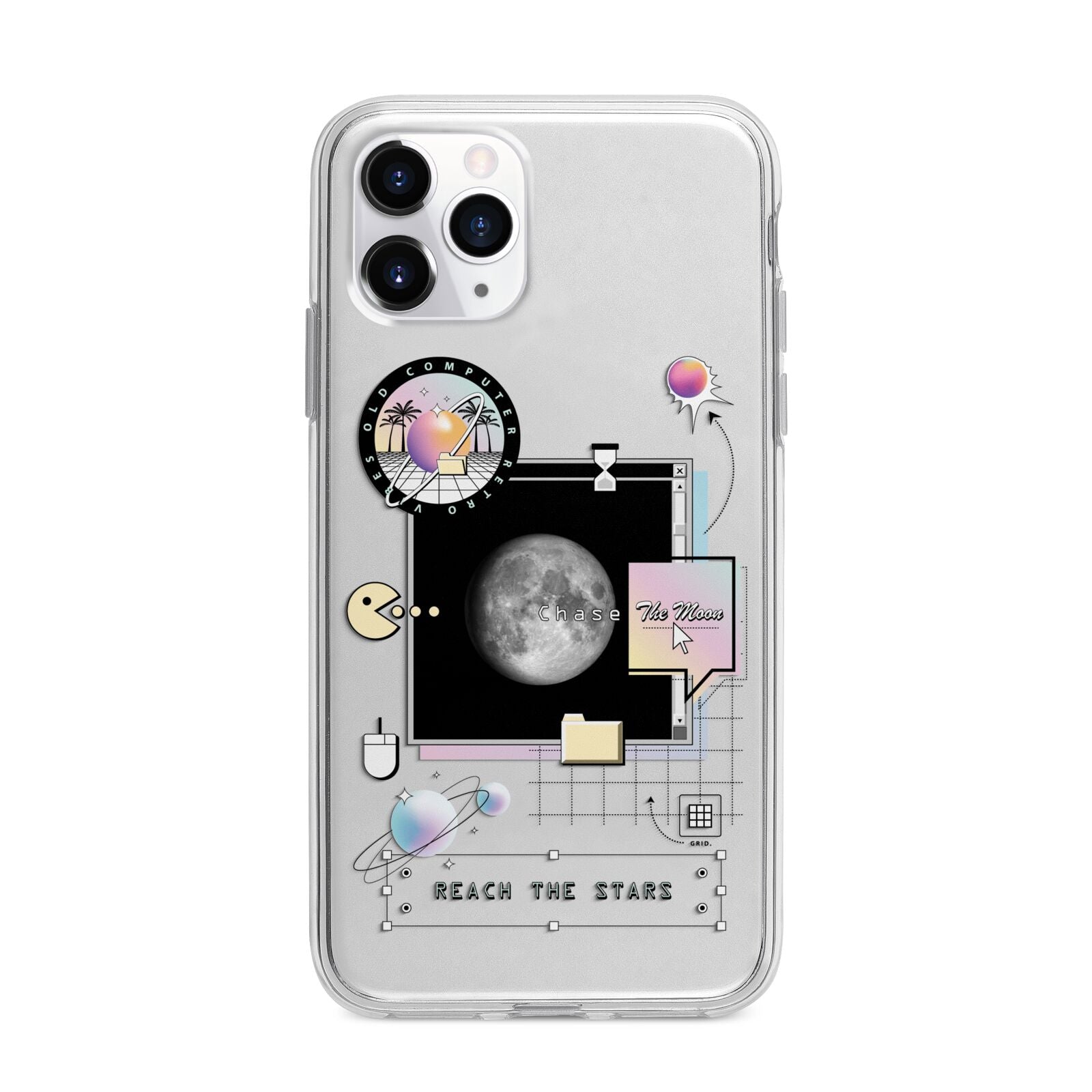 Chase The Moon Apple iPhone 11 Pro Max in Silver with Bumper Case