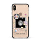 Chase The Moon Apple iPhone Xs Max Impact Case Black Edge on Gold Phone