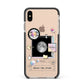 Chase The Moon Apple iPhone Xs Max Impact Case Black Edge on Gold Phone