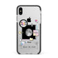 Chase The Moon Apple iPhone Xs Max Impact Case Black Edge on Silver Phone