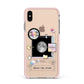 Chase The Moon Apple iPhone Xs Max Impact Case Pink Edge on Gold Phone