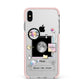Chase The Moon Apple iPhone Xs Max Impact Case Pink Edge on Silver Phone