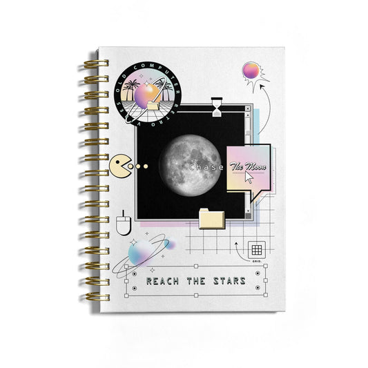 Chase The Moon Notebook with Gold Coil