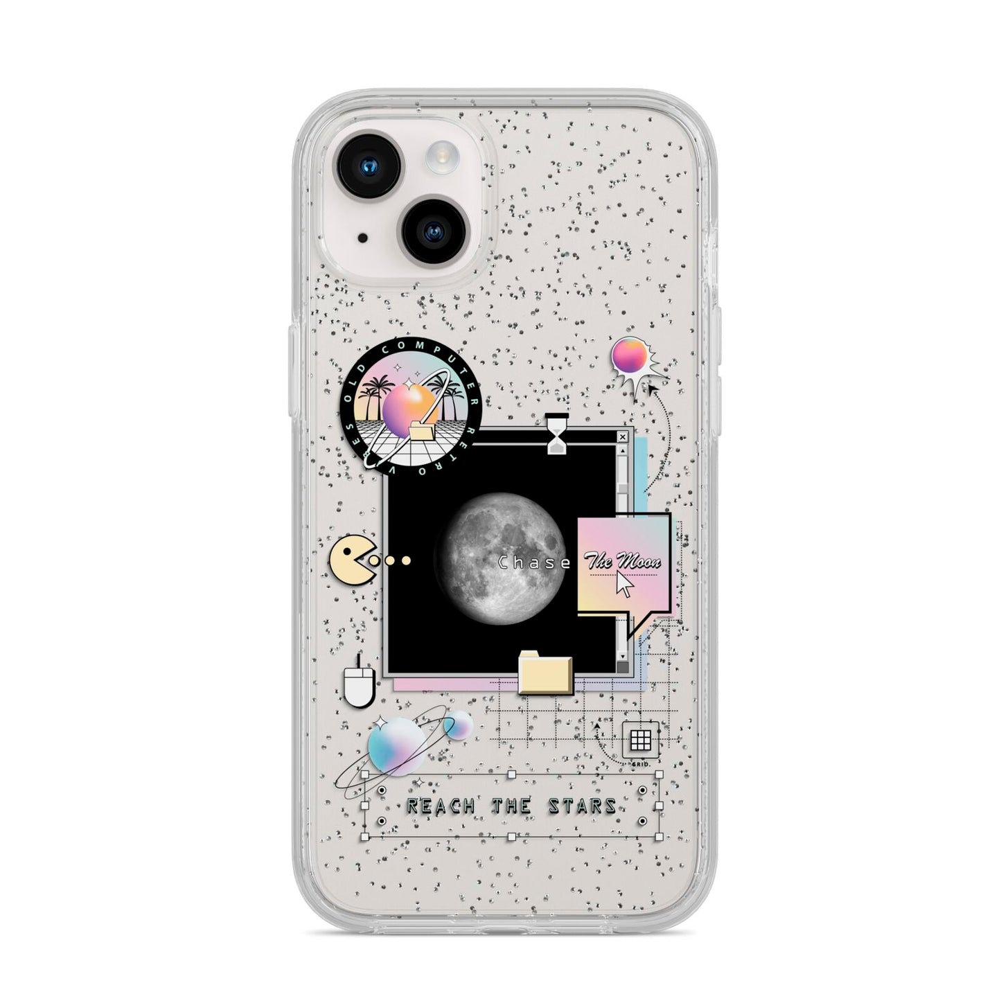 Chase The Moon iPhone 14 Plus Glitter Tough Case Starlight
