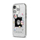 Chase The Moon iPhone 14 Pro Glitter Tough Case Silver Angled Image