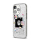 Chase The Moon iPhone 14 Pro Glitter Tough Case Silver Angled Image