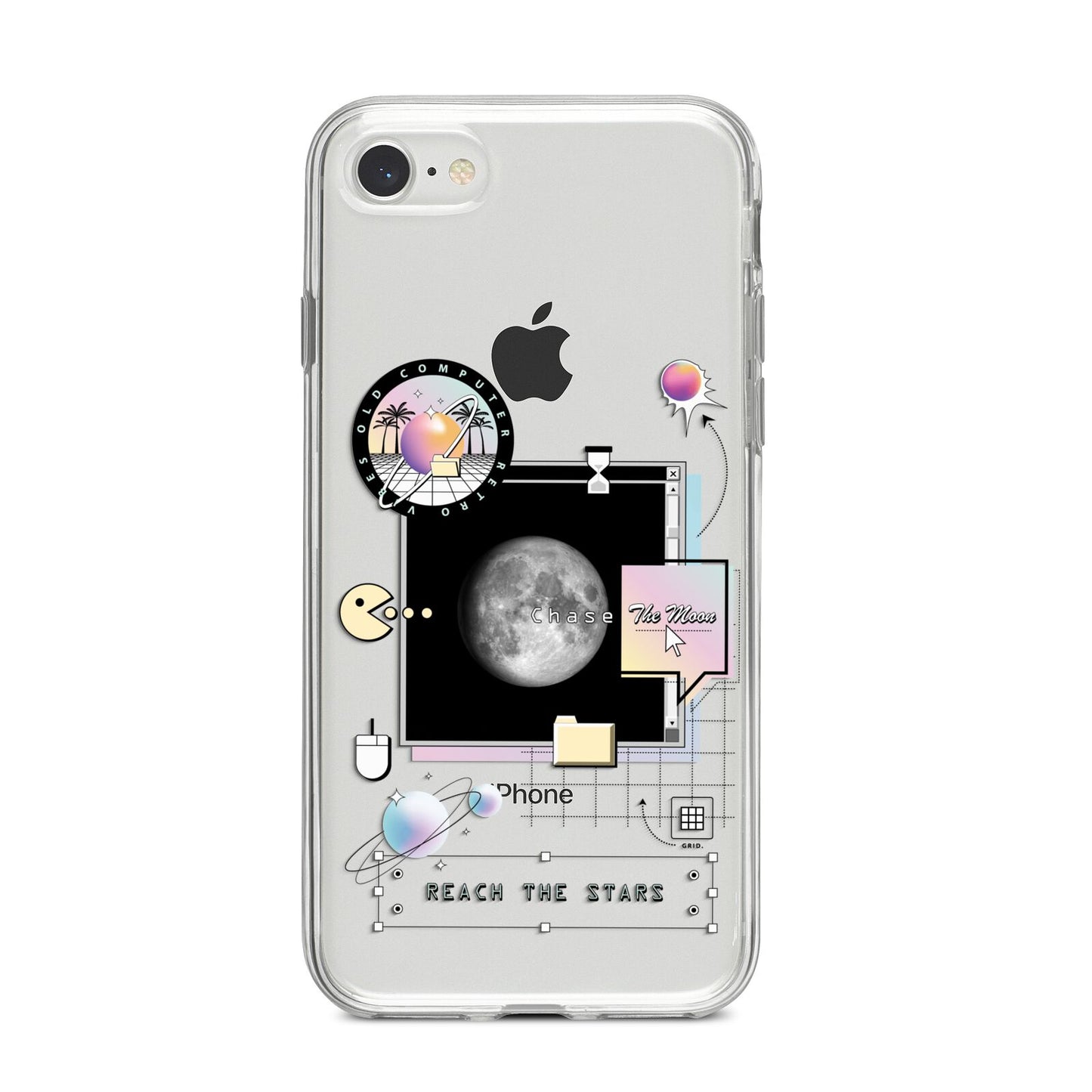Chase The Moon iPhone 8 Bumper Case on Silver iPhone