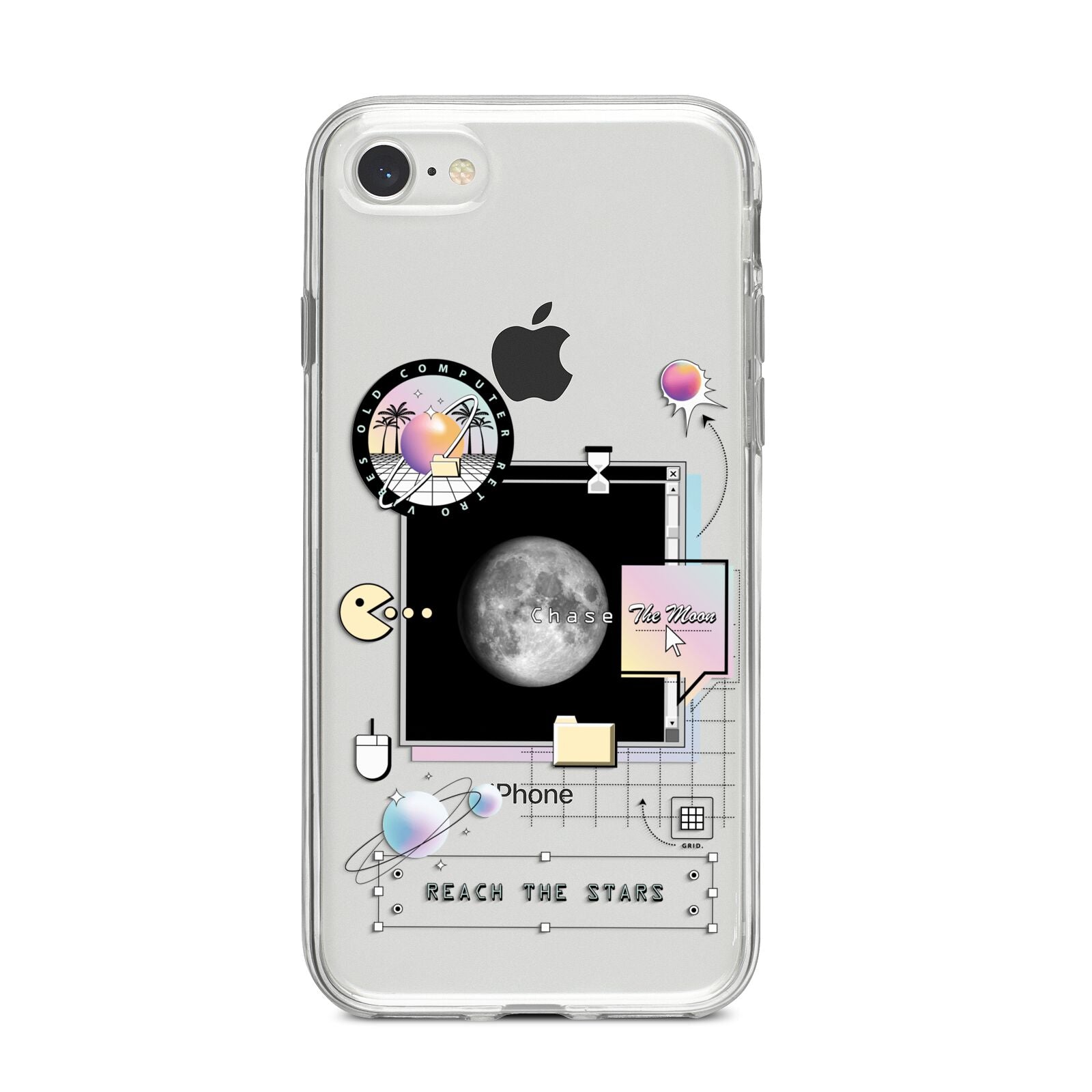 Chase The Moon iPhone 8 Bumper Case on Silver iPhone