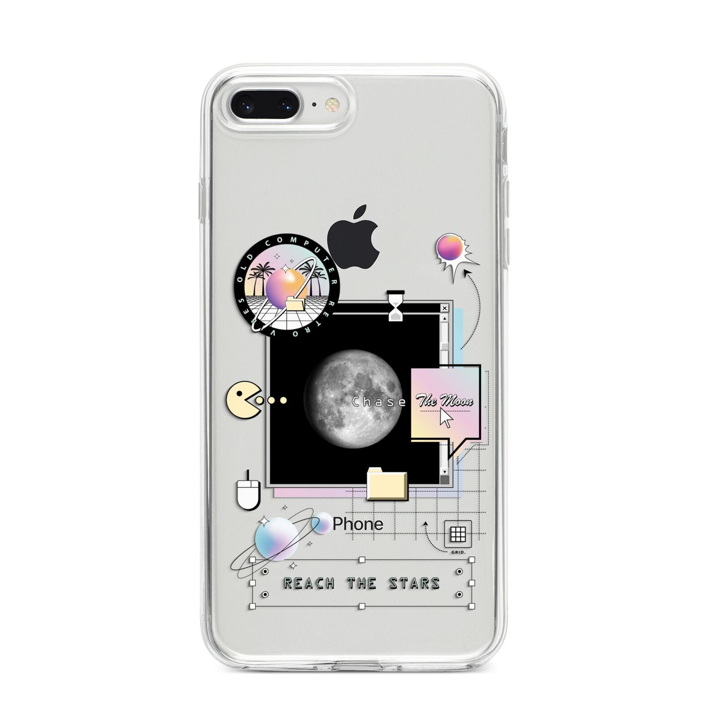Chase The Moon iPhone 8 Plus Bumper Case on Silver iPhone