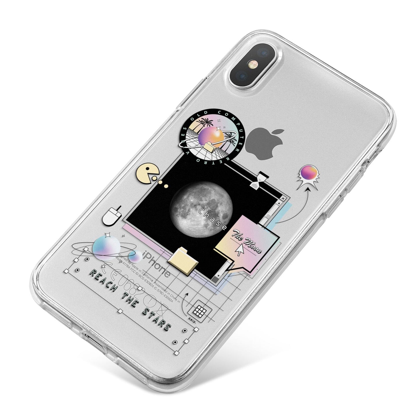 Chase The Moon iPhone X Bumper Case on Silver iPhone