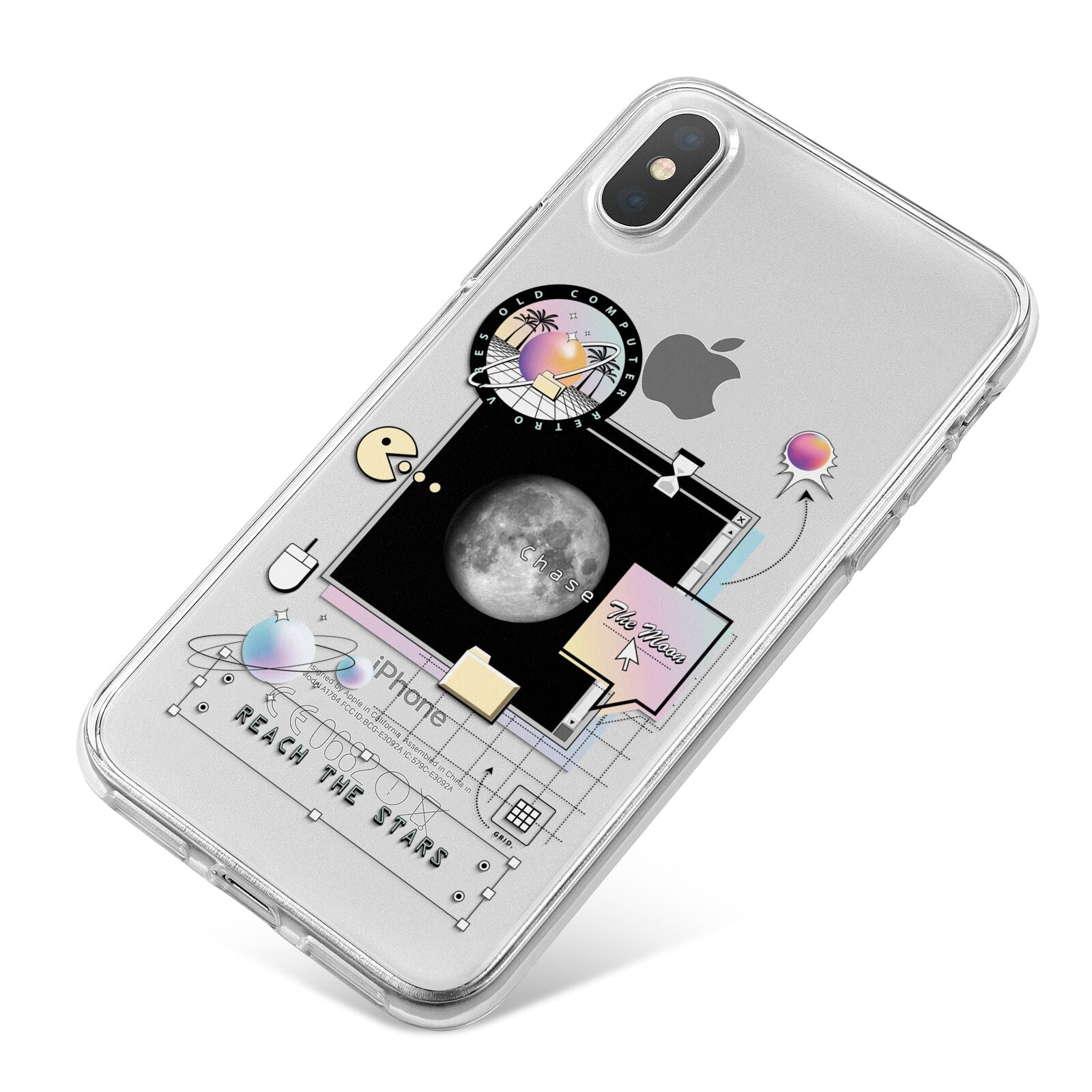 Chase The Moon iPhone X Bumper Case on Silver iPhone