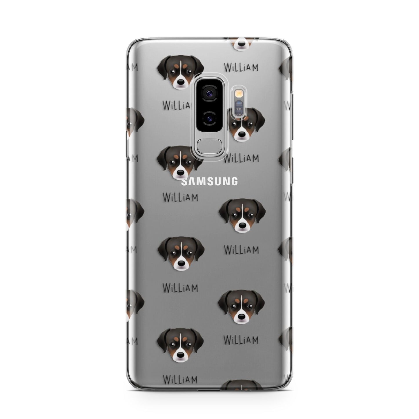 Cheagle Icon with Name Samsung Galaxy S9 Plus Case on Silver phone