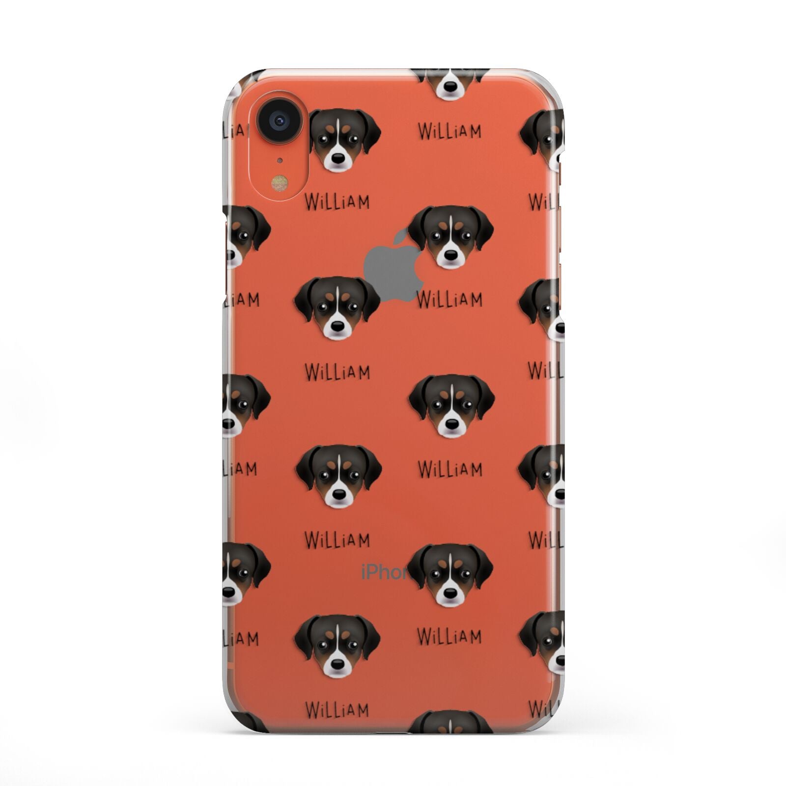 Cheagle Icon with Name iPhone XR 2D Snap on Coral Phone