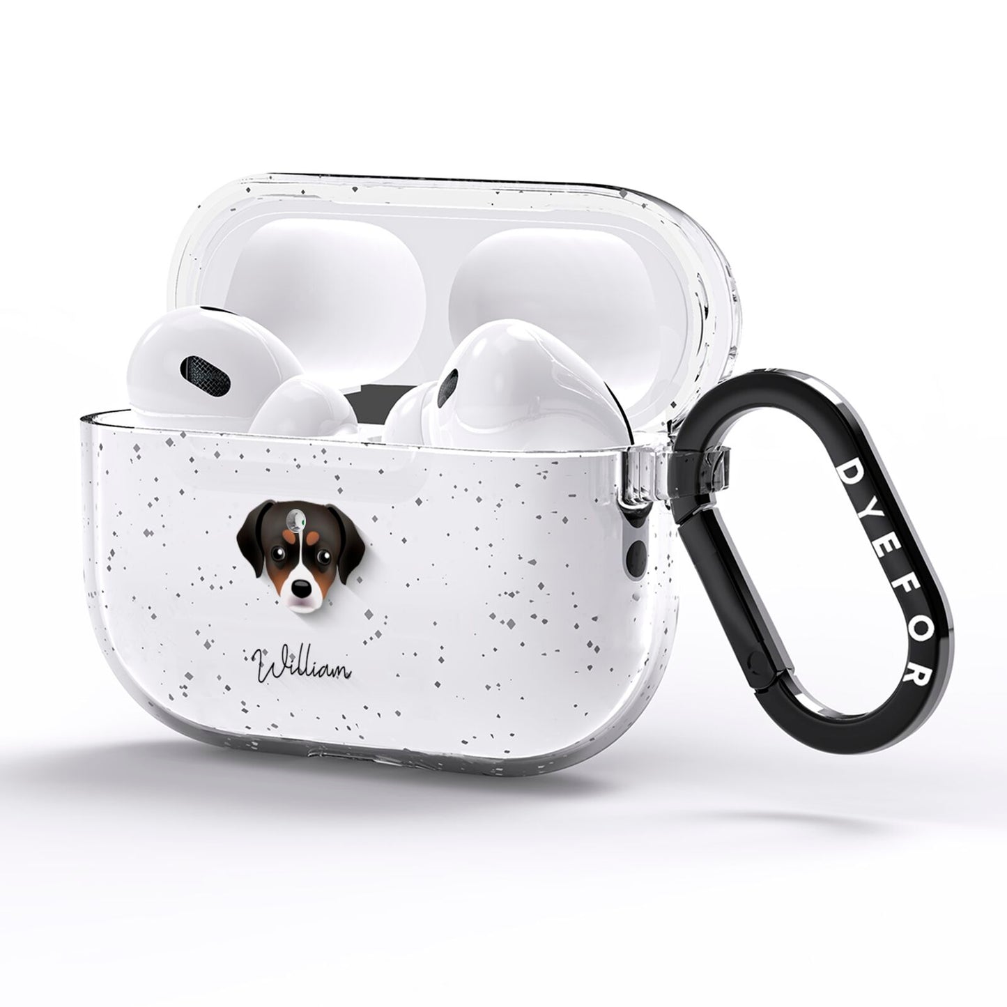 Cheagle Personalised AirPods Pro Glitter Case Side Image