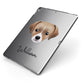 Cheagle Personalised Apple iPad Case on Grey iPad Side View