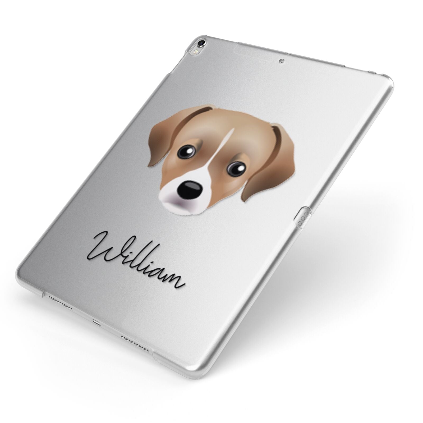 Cheagle Personalised Apple iPad Case on Silver iPad Side View