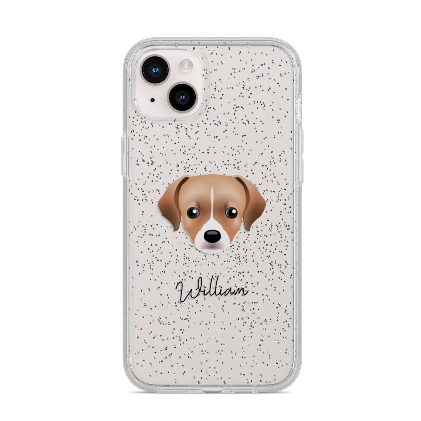 Cheagle Personalised iPhone 14 Plus Glitter Tough Case Starlight