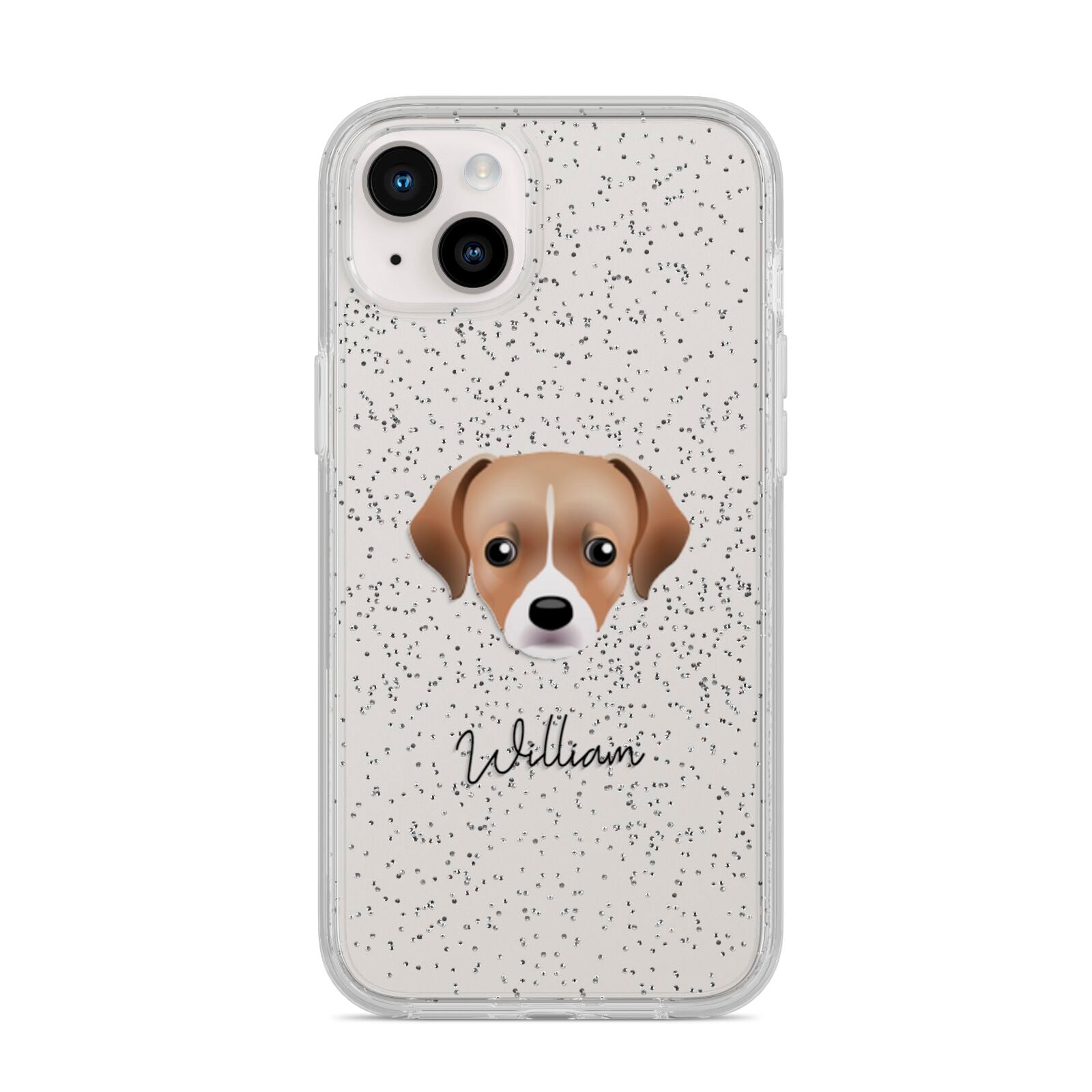 Cheagle Personalised iPhone 14 Plus Glitter Tough Case Starlight