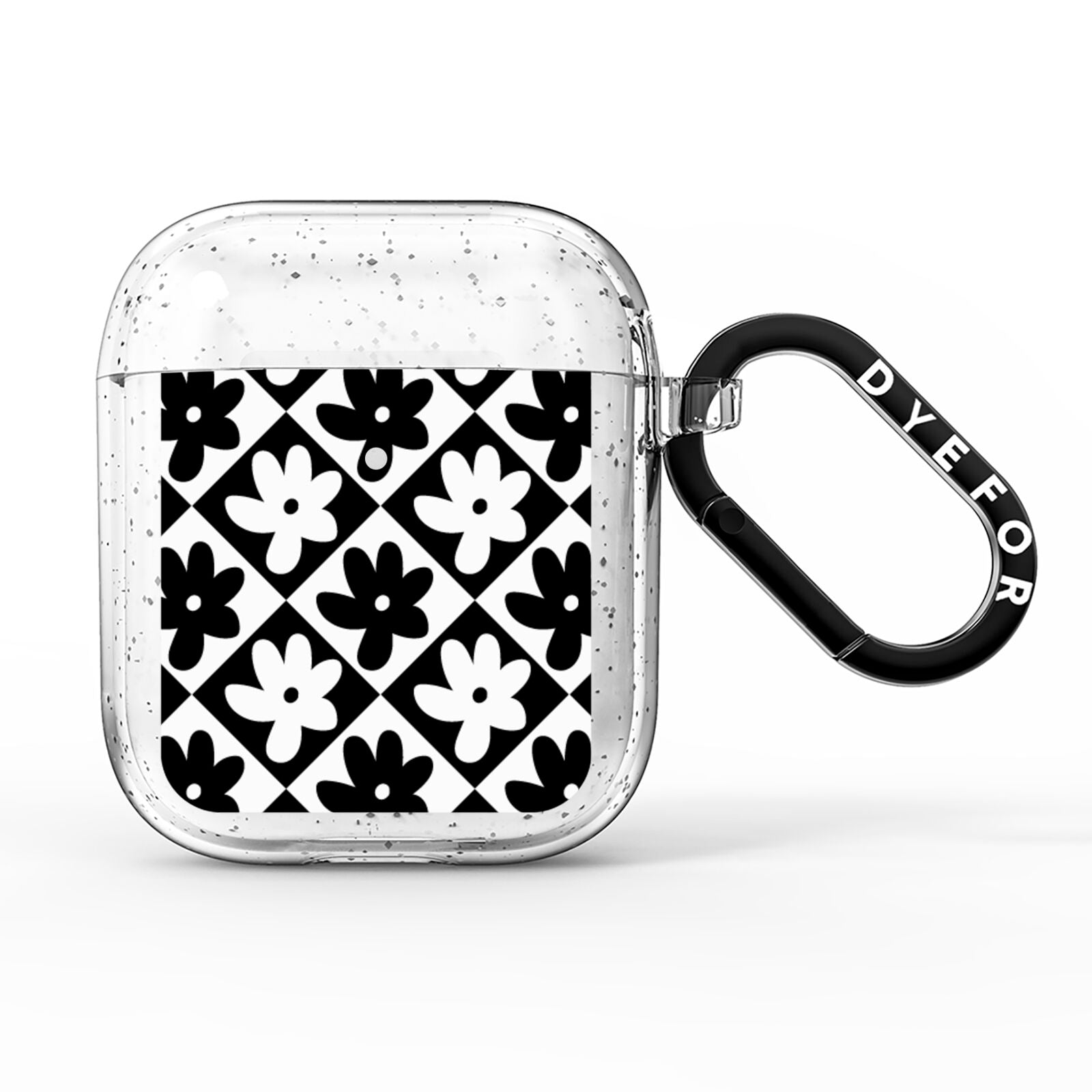 Check Flower AirPods Glitter Case